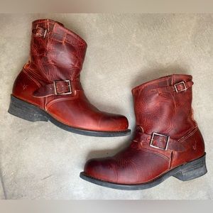 Frye 8R Engineer Boots Burnt Red!!!!